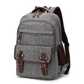 ZUOLUNDUO Casual Simple Outdoor Canvas Flap Zipper Student Backpack Computer Bag Unisex Laptop Men's Bags