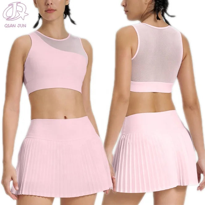 Wholesale Sports Fitness Yoga Suit High Waist Skirt Gym Training Yoga Sets Breathable