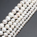Wholesale Price Natural Freshwater White Pearl Beads Round Loose Beads for Bracelet Necklace Making