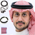 Muslim Arab Men Head Scarf Put on Turban Headband Hair Band Keffiyeh/Shemagh Wrap Arab Aqel Rope Arabic Egal Headband