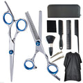JDK Professional Hair Cutting Scissors Set Thinning Shears Hair Razor Comb Clips Cape Hairdressing Scissors Kit