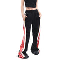 Wide Leg American Retro Sweat Pants Splicing Zipper Custom Contrast Color Oversized Pants
