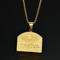 Fatingna Unisex Last Supper Jesus Pendant Stainless Steel Gold-Plated Religious Jewelry Hip Hop Style Finish Gold Plated