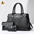 Wholesale Fashion Patent PU Leather Alligator Pattern Luxury Bags Women Handbags Shoulder Ladies Hand Bags