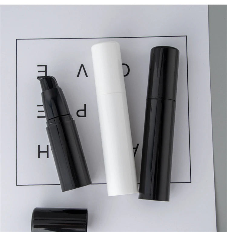 IBELONG White Black 15ml 30ml 50ml PP Plastic Cosmetic Twist up Airless Lotion Pump Bottle Foundation