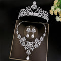 2021 Newest Wedding Hair Jewelry 14 Designs in Stock Luxury Crystal  Earrings Necklace Tiara Bridal Wedding Set