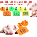 Numbered Livestock Ear Tags NO.001-500 Copper Metal Pin Animal Identification Tracking Tags Pig Ear Tags