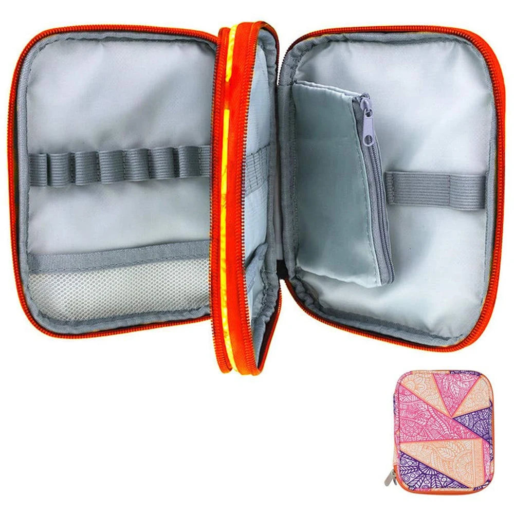 Hot Sale Portable Travel Crochet Storage Bag with Zipper Organizer for Various Crochet Knitting Tools Made of Durable Polyester