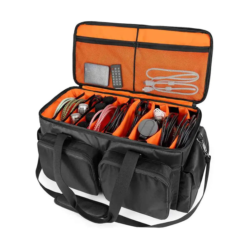 Professional DJ Gig Bag Polyester Material Black Color for Musical Performance Storage and Travel