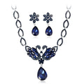 Crystal Swan American Drop Custom Crystal Wedding Necklaces Earring Fashion Fine Jewelry Bridal Necklace Sets for Women