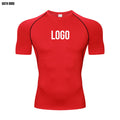 Wholesale Fitness Compression Shirt Mens Slim Fit GYM Quick Dry T- Shirt Men Custom Printing Logo Neck Label Sport T-shirt