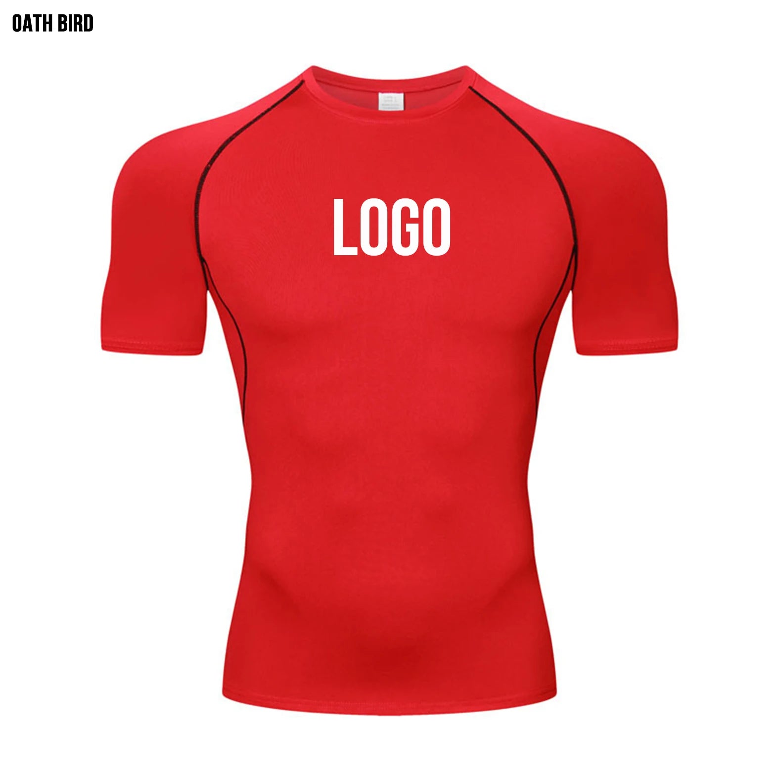 Wholesale Fitness Compression Shirt Mens Slim Fit GYM Quick Dry T- Shirt Men Custom Printing Logo Neck Label Sport T-shirt