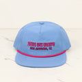 Custom Tag 5 Panel Nylon Rope Running Bule Snapback Cap Camper Hat