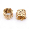 Wholesale Hand-woven Straw Napkin Holder Rattan Napkin Ring for Wedding