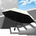 Woqing Fully Automatic Three-Folding Umbrella Black Coating Custom Design 190T Nylon Fabric 96cm Open Diameter Glass Fiber Ribs