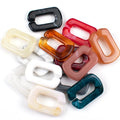 Double Color U-shaped 20x30mm Acrylic Plastic Buckle Opening Ring Mobile Phone Case Chain Hardware Box Bag Chain Xuanseyameng
