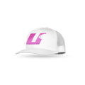 White Ventilated Cap with Pink U Logo for Animal Husbandry Equipment Made in Italy Model CP04528-72