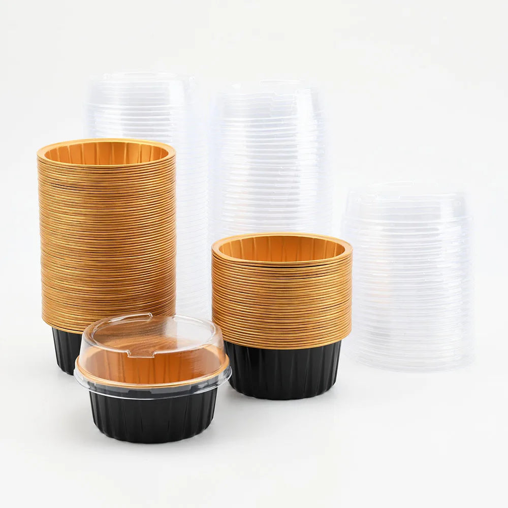 Heat Sealing Milk Yogurt Foil Cup Disposable Aluminum Foil Food Storage Container with Lid