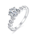 1ct Brilliant Diamond Moissanite Ring 925 Sterling Silver 18K White Gold Fine Jewelry Wedding Gift for Women Men Certified GRA
