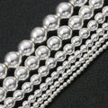 Wholesale Fashion 2/3/4/6/8/10mm Round Silver Hematite Stone Beads for Jewelry Making
