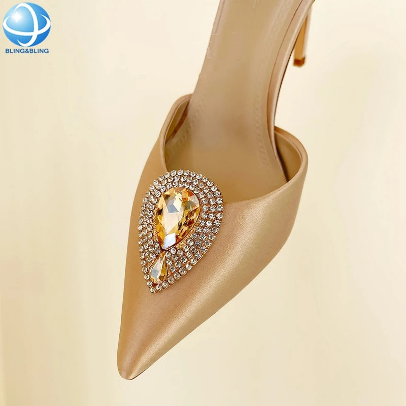 Simple Design Pearls Shoe Decorations Rhinestone Shiny Buckles Accessories Detachable Shoe Clips