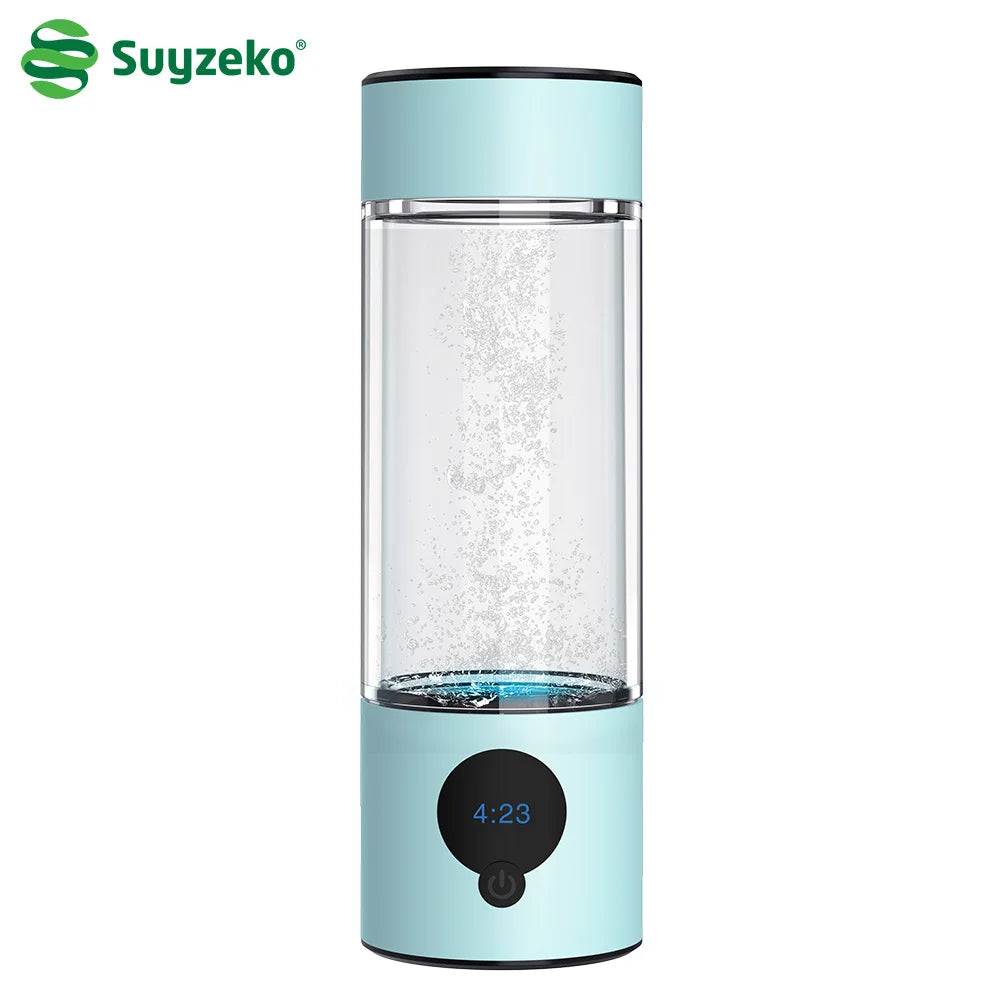 Suyzeko 2025 New Trend Wholesale Portable Hydrogen Rich Water Generator SPE PEM Technology Smart Hydrogen Water Bottle 6000ppb