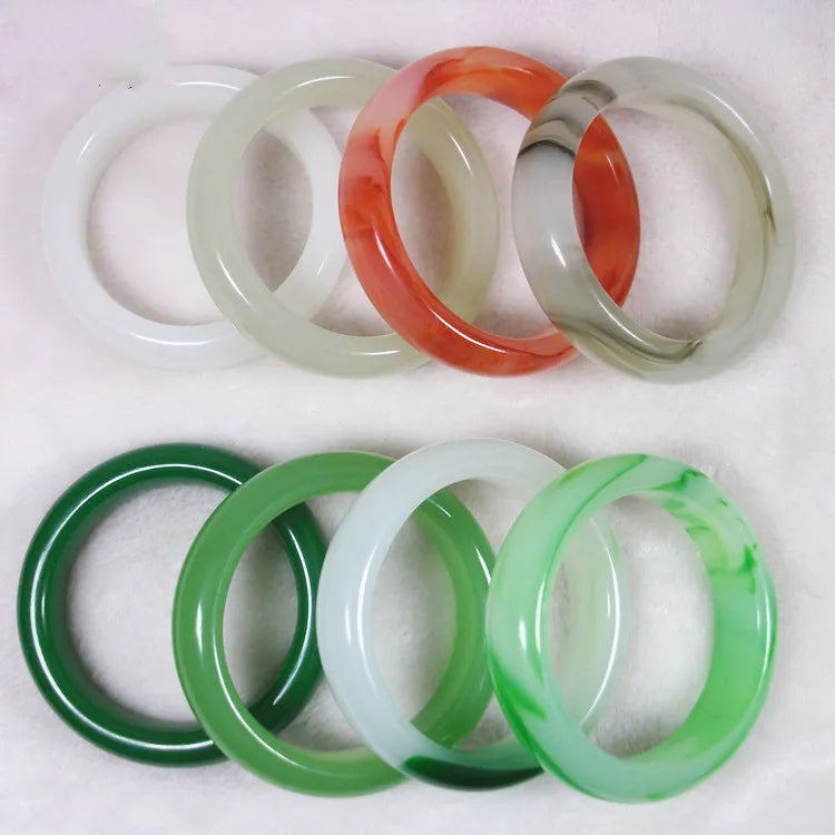 Wholesale Glass Jade Bracelet 60mm Diameter  Agate Bangle for Women