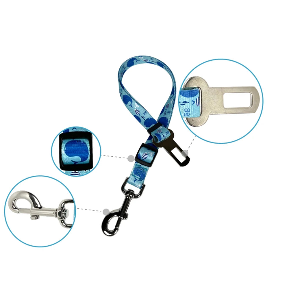 2024 Popular Useful Pet Car Seat Belt Dog Adjustable Seat Belt Dog Leash Car Seat Belt