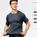 Men's Compression Sports T-Shirt Moisture Wicking Quick Dry Workout Stretch Tee Running Gym Training Athletic T-Shirts