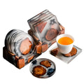 Resin Pine Tea Cup Coaster Set Accessories Household Solid Wood Heat Insulation Non-slip Mat Kitchen Drink Bottle Coaster