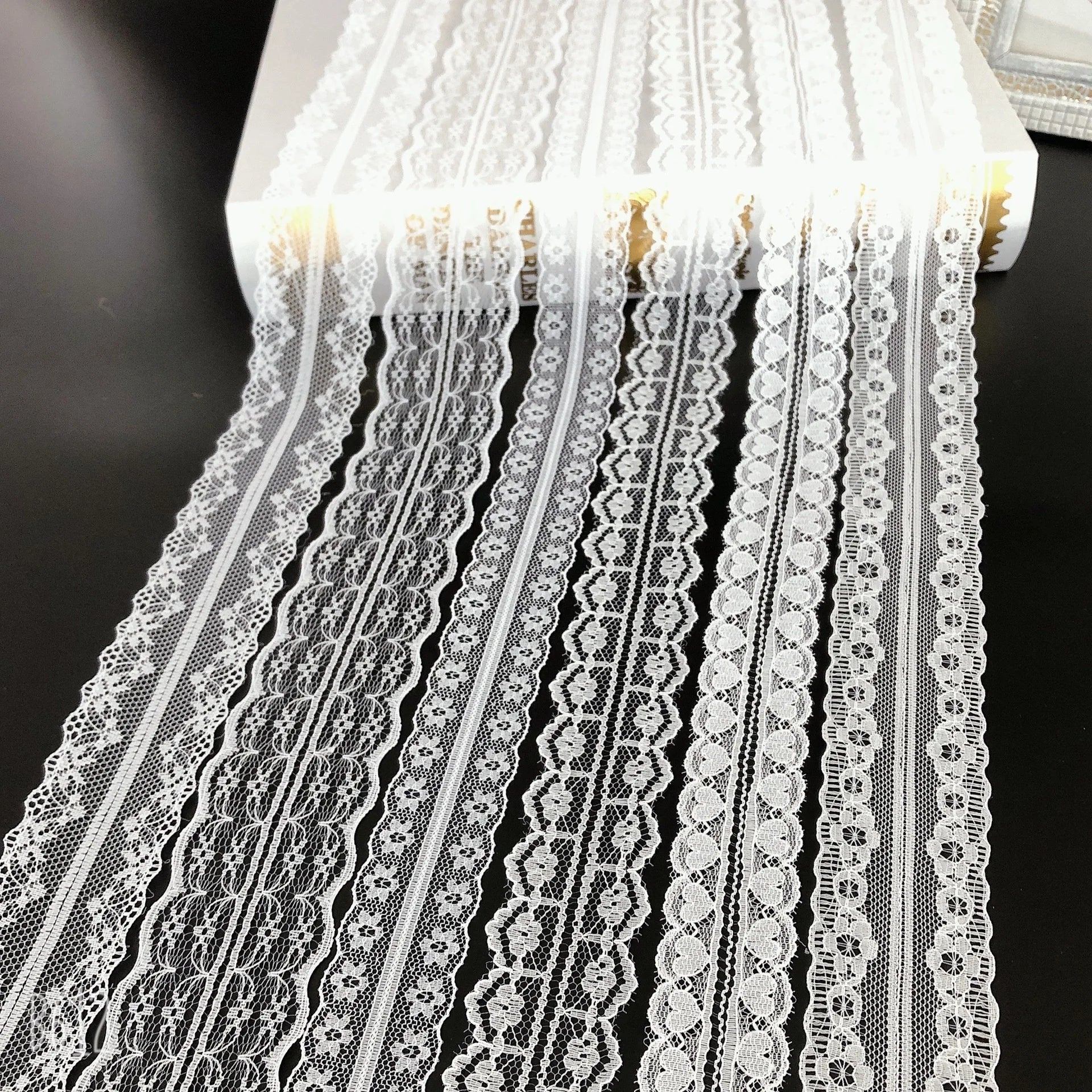Factory Price 4CM Double Side Wedding Rayon Lace Trim for Bridal LT2275B