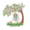 5d Diamond Painting Ornament Tree Swing Girl DIY Special Shaped Crystal Diamond Mosaic Crafts Desktop Decor