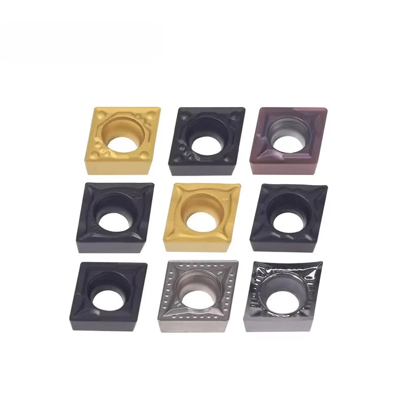CCMT09T304 CCMT09T308 Lathe Cutting Tools Cemented Carbide Inserts with CVD Coating HRC40 Precision Carbide Tips