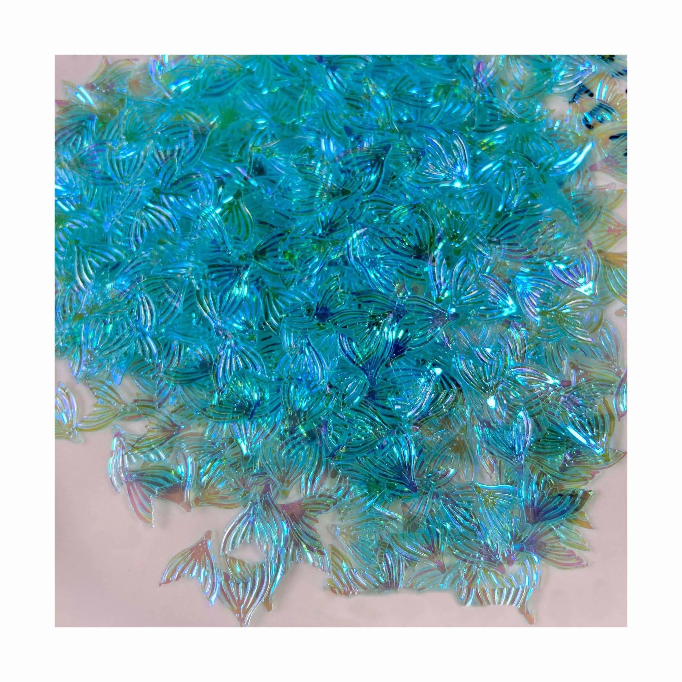 Hot Wholesale Loose Bulk PVC Sequins Diy Garment Dress Decorative Handmade Craft Embellishment Transparent Matt Fishtail Sequins