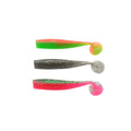 Top Right S163 8g 110mm Wholesale Soft Worm Fishing Lures T-tail Grubs With Jig Heads for Fresh Water and Salt Water