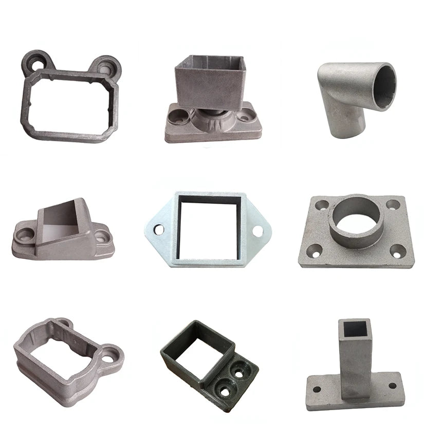 Customized Aluminum Stair Handrail Accessories Fence Post Bracket Adjustable Railing 3D Modeling Rot Proof Waterproof Easily