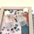New Design Round 30ml 50ml Luxury Screw Perfume Glass Bottles with White Gold Cap