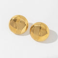 Women Waterproof Minimalist Stylish Attractive Versatile Jewelry Daily Stainless Steel 316l Round Fashion Stud Earrings