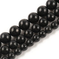 Wholesale Black Schungite Mineral Loose Round Stone Beads 6/8/10mm for DIY Jewelry Bracelet