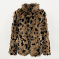 OFTBUY 2024 Winter Fashion Customizable Women's Thick Warm One-Piece Genuine Fur Coat Leopard Print Natural Fox Polyester Woven