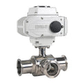 Stainless Steel 3 Way Motorized Electric Ball Valve OEM High Temperature