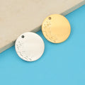Factory Customization Mirror Polished Name Laser Engrave Pendant Stainless Steel Custom logo Star Charm for Jewelry Making