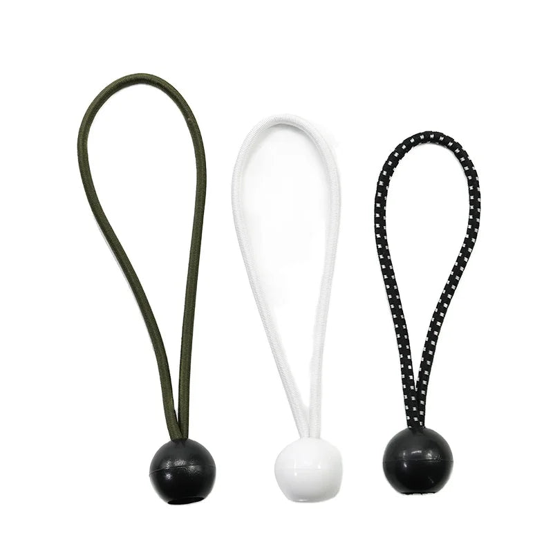 4mm New Plastic Elastic Lace Rope Ends Bungee Ball Latex Bungee Ball Tie Downs Cord Lock Stopper