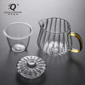 Wholesale clear Glass Tea Pot Home Restaurant Teaware Drinking Glass Pot with Handle Transparent Borosilicate Tea Pot Glass