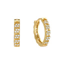 Fashion Jewelry 925 Sterling Silver Earrings Mini Full Diamond Zircon Hollow Gold Plated Hoop Earrings for Women