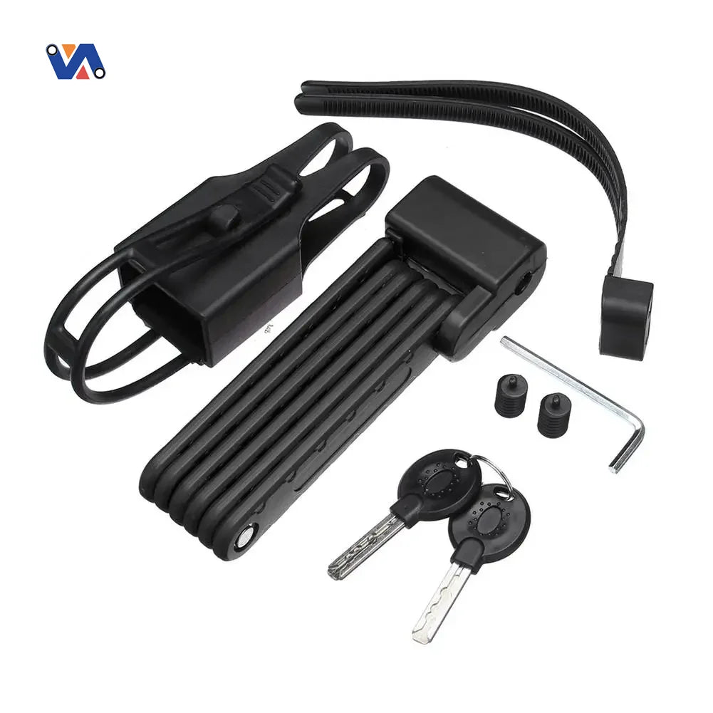 New Image Bicycle Six Section Folding Key Lock MTB Electric Bicycle Chain Lock Anti-theft Aafety Lock Accessories for Scooter