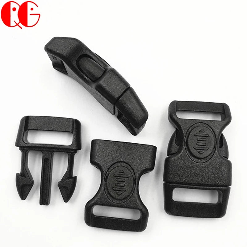 Plastic Lock Buckle for Nylon Strap Backpack Adjustable Plastic Black Buckle Quick Side Release Buckles 1" Wide