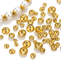 Stainless Steel Round Bead Caps Gold Plated Pearl Spacer Bead Cap End Cap Spacer Beads for Jewelry Making