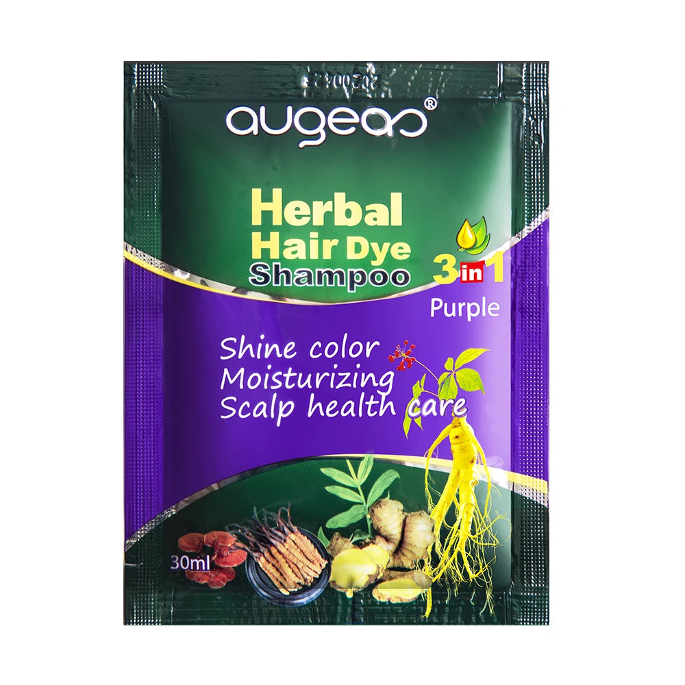 30ml Mini Small Size Sacked Bagged Herbal Augeas Brands Hair Manicure Hair Dye Products Hair Color Shampoo Sachet