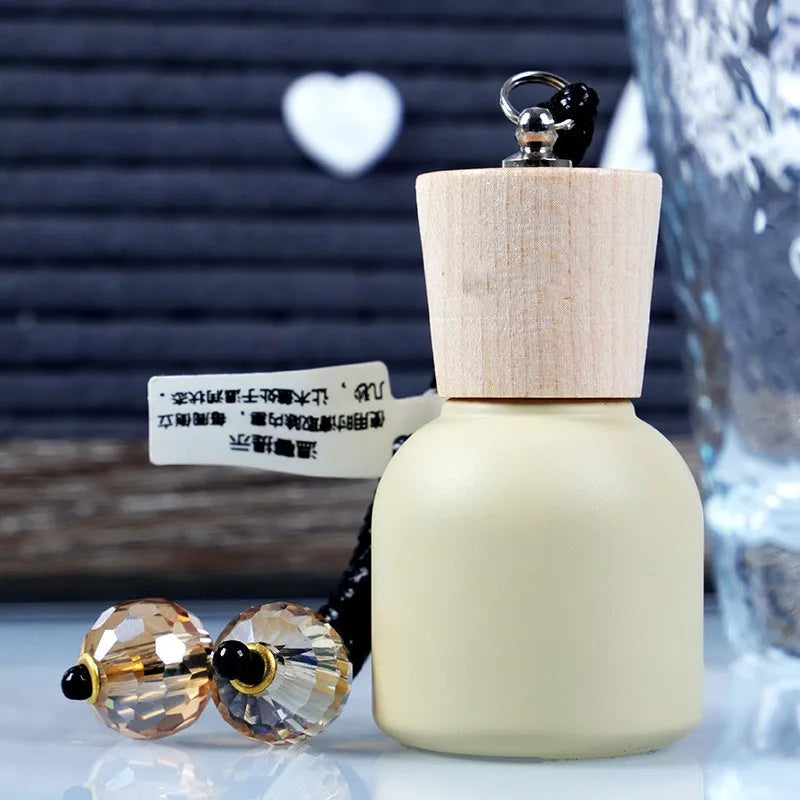 Custom Logo Glass Car Perfume Bottles Pendant 12ml Car Diffuser Bottle Perfume Empty Hanging